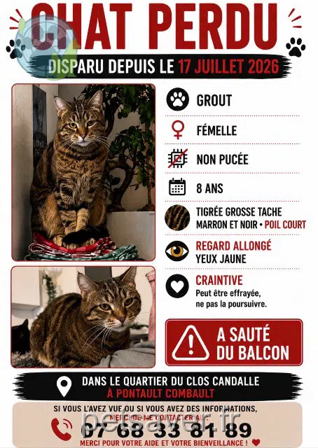 chatte reunited 77340 Pontault-Combault Grout