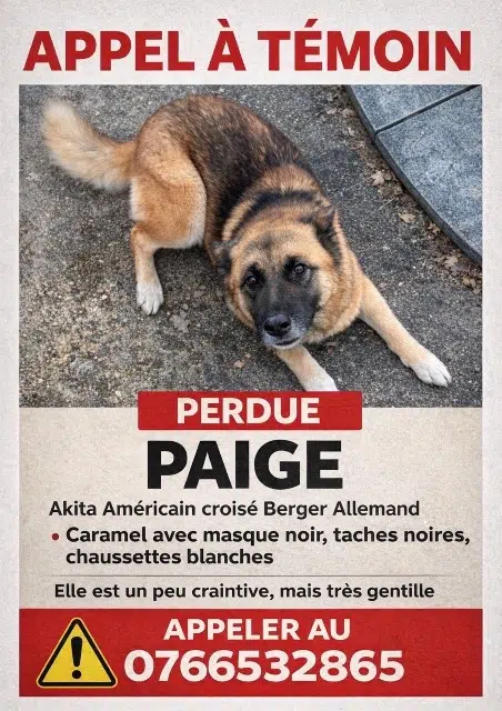 Hund vermisst 77330 Ozoir-la-Ferrière Paige Hund lost 77330 Ozoir-la-Ferrière Paige